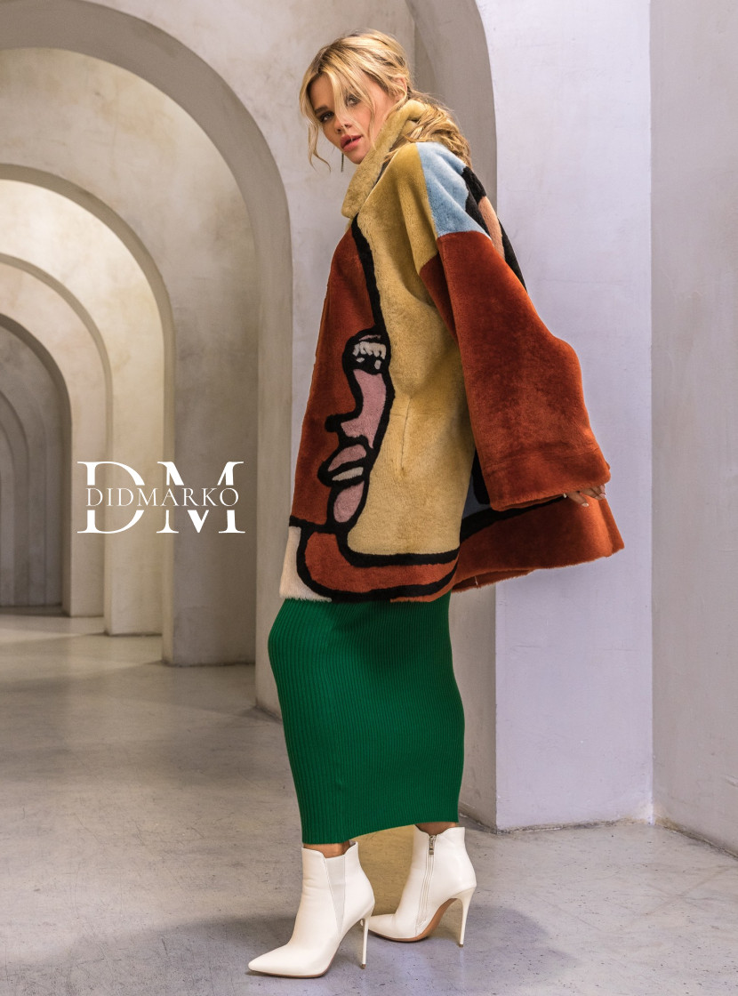 Двусторонняя дубленка OVERSIZE