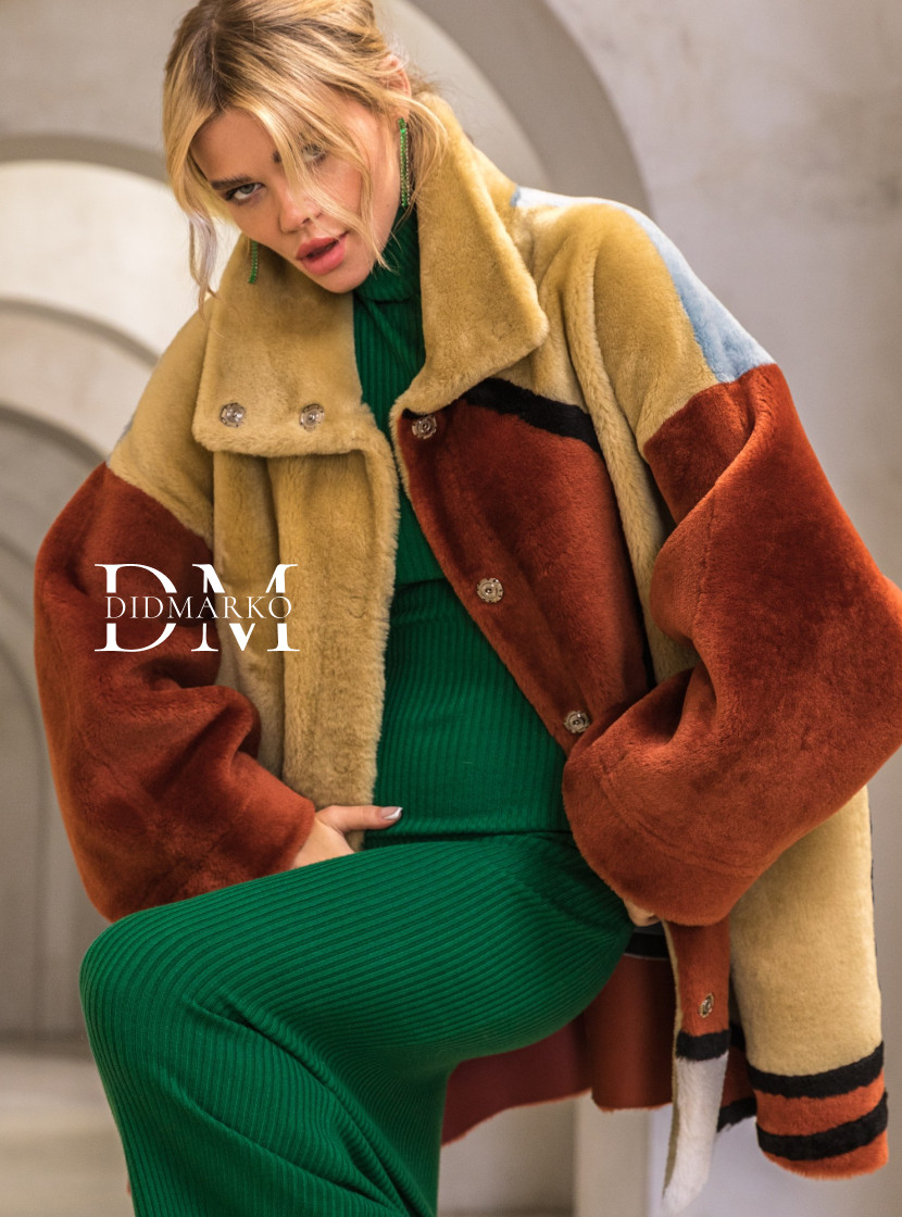 Двусторонняя дубленка OVERSIZE