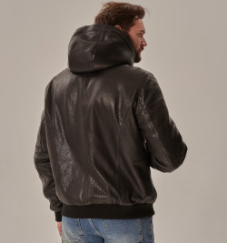 Мужская дубленка из меха тиградо
