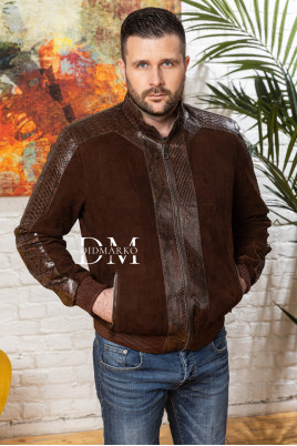 Купить Мужская комбинированная замшевая куртка в Санкт-Петербурге