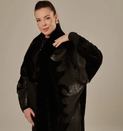 Двусторонняя длинная дубленка