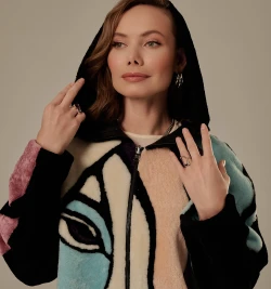 Двусторонняя дубленка с лицом