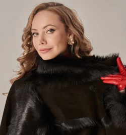 Дубленка из натуральной замши с мехом