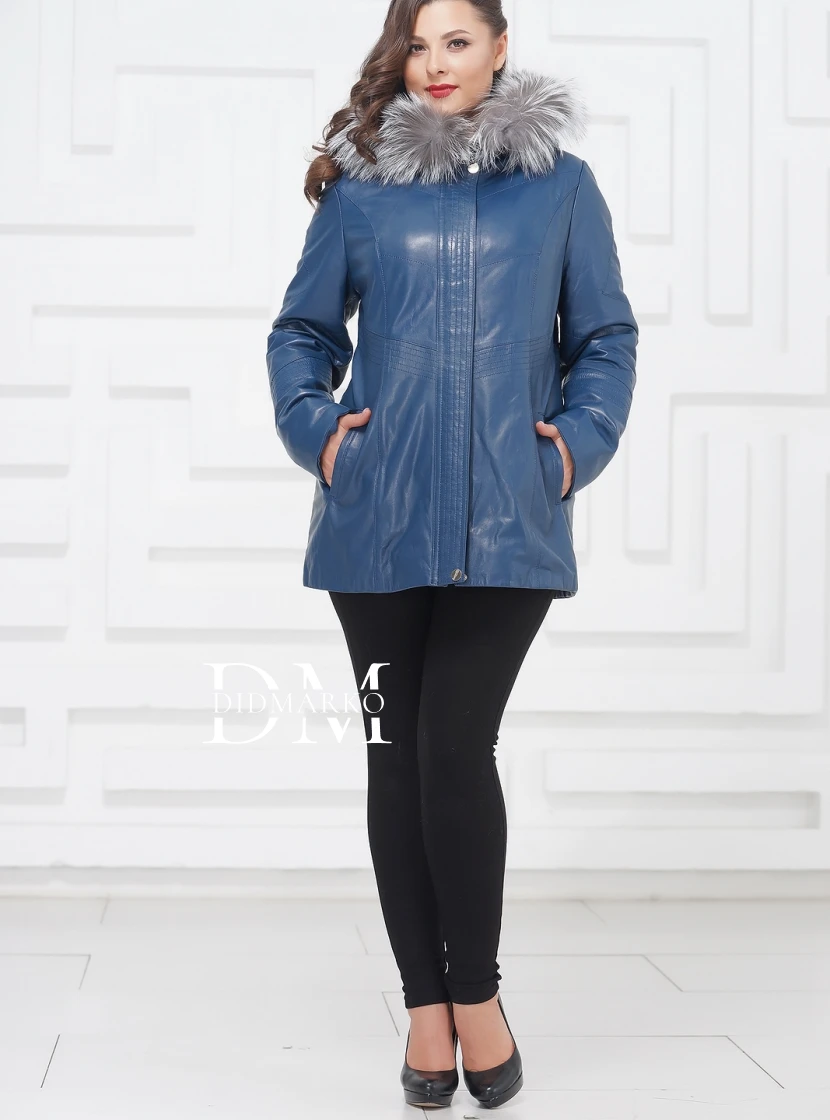 Утепленная кожаная куртка 